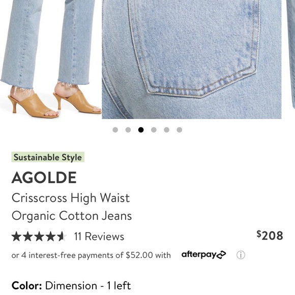 Agolde Crisscoss high waist jeans - size 27 - Picture 2 of 3